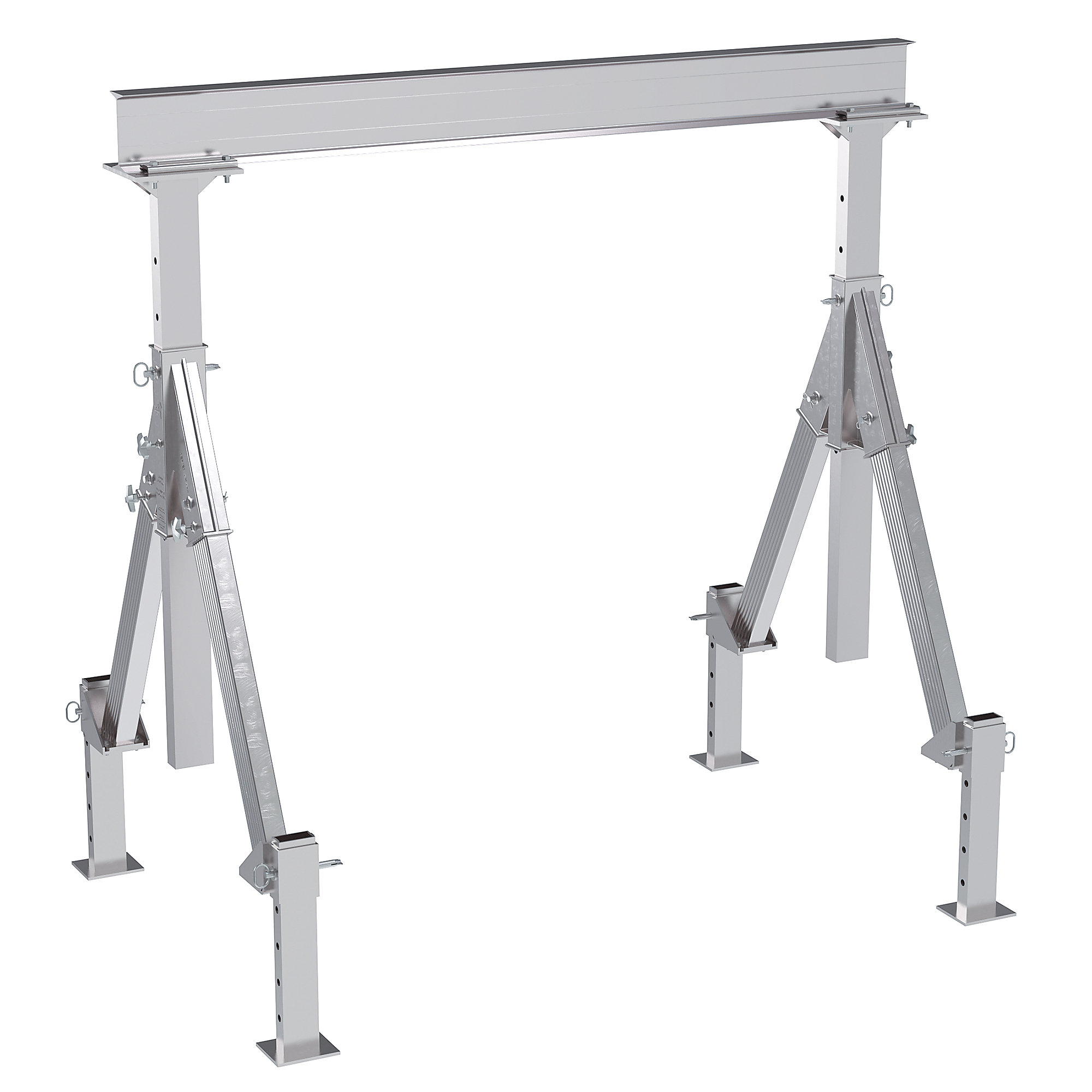 Vestil Adjustable Height Aluminum Gantry Crane - 8ft. x 8ft., 4000-Lb. Capacity, Corrosion-Resistant, Model# AHA-4-8-8-ALO